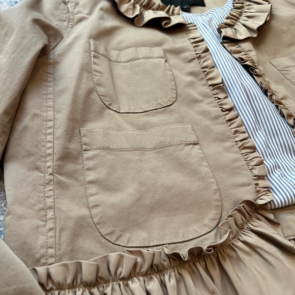 J. Crew Tan Ruffled Jacket - Picture 5 of 6